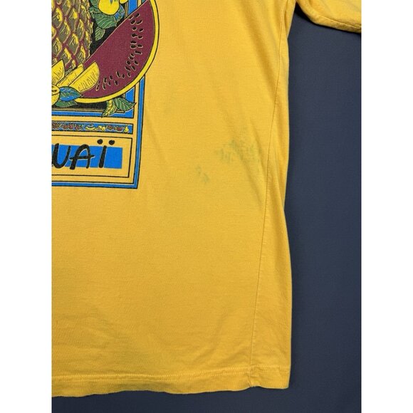 Vintage 90s Exotic Feeling Hawaii Fruits Art Pineapple Lemon Watermelon Rare - Picture 11 of 16